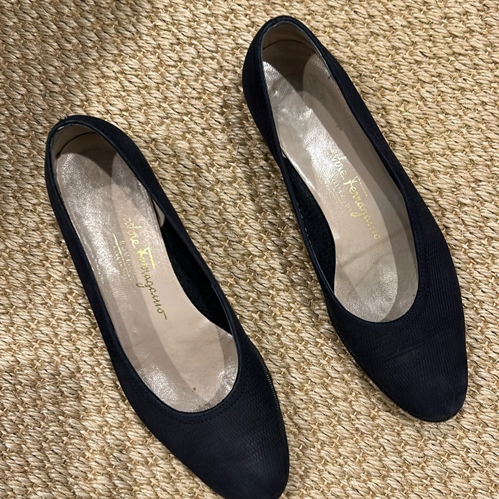 Navy Ferragamo Loafers Size 7 2A